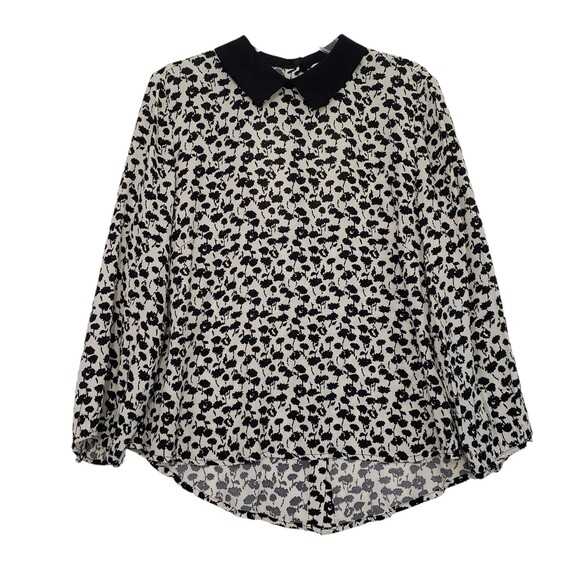 Forever 21 Long Sleeve Collared Blouse; Button Down in Back; Size Small - Picture 1 of 8
